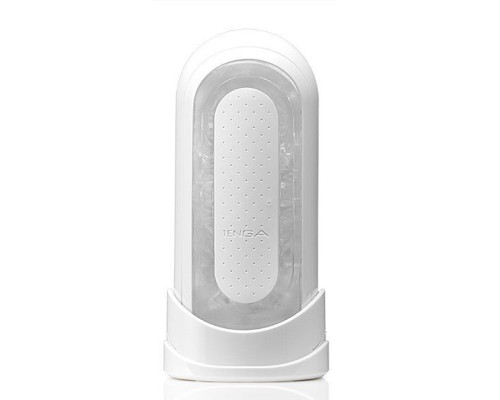 Мастурбатор Tenga Flip Zero White, змінна інтенсивність стимуляції, розкладний