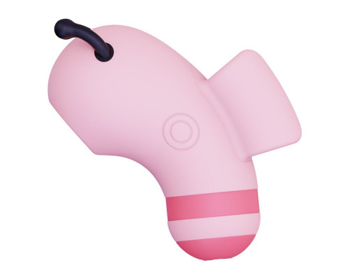 Вакуумний стимулятор із мікрострумами CuteVibe Beebe Pink, на палець