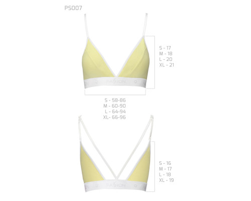 Спортивний топ з подвійними бретелями Passion PS007 TOP yellow, size L
