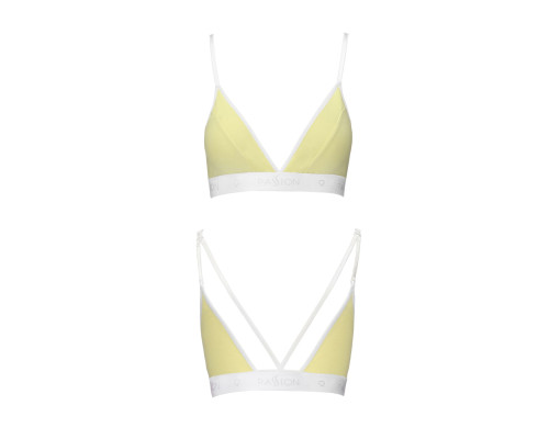 Спортивний топ з подвійними бретелями Passion PS007 TOP yellow, size L