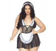 Leg Avenue Roleplay Fantasy French Maid + 1X-2X Black/White