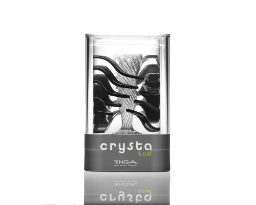 Мастурбатор TENGA Crysta Leaf, унікальний рельєф, стимулювальні пелюстки, прозорий матеріал