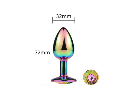 Металева анальна пробка MAI Attraction Toys №72 RAINBOW