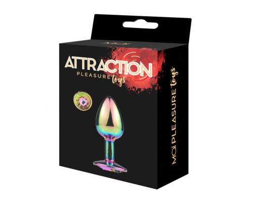 Металева анальна пробка MAI Attraction Toys №72 RAINBOW