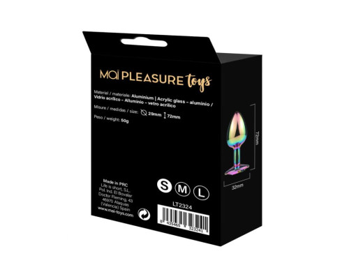 Металева анальна пробка MAI Attraction Toys №72 RAINBOW