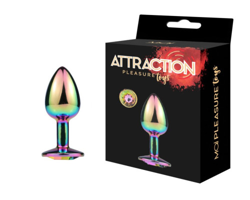 Металева анальна пробка MAI Attraction Toys №72 RAINBOW