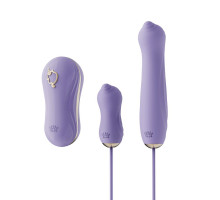 Набір 3в1 Zalo — UNICORN Set Violet, віброяйце, пульсатор, вакуумний стимулятор