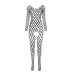 Бодистокинг с крупной сеткой Passion BS077 white
