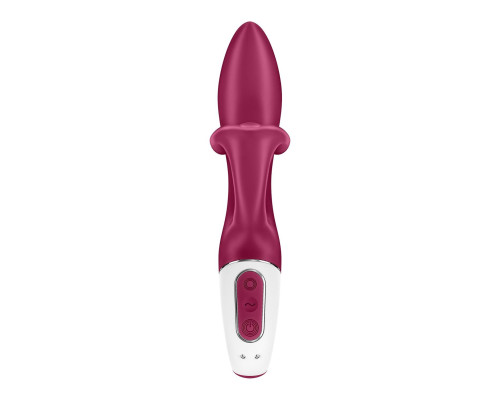 Вібратор-кролик із потрійним відростком Satisfyer Embrace me Berry, 2 мотори, діаметр 3,6 см