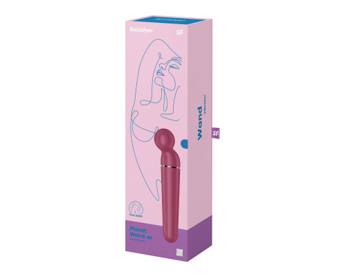 Вібромасажер мікрафон Satisfyer Planet Wand-er Berry/Rosegold