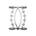 Затискач для статевих губ Master Series Spread'Em Poker Vagina Clamp with Adjustable Pressure Screws