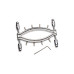 Затискач для статевих губ Master Series Spread'Em Poker Vagina Clamp with Adjustable Pressure Screws