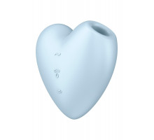 Вакуумний стимулятор-серце з вібрацією Satisfyer Cutie Heart Blue