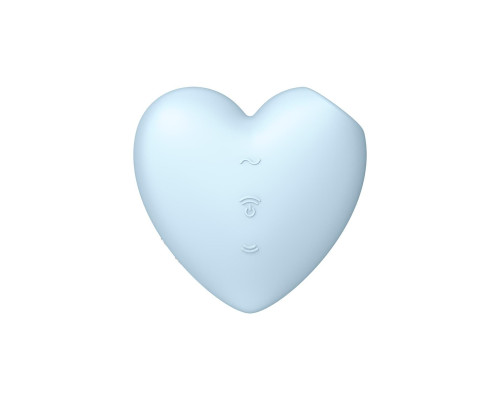 Вакуумний стимулятор-серце з вібрацією Satisfyer Cutie Heart Blue