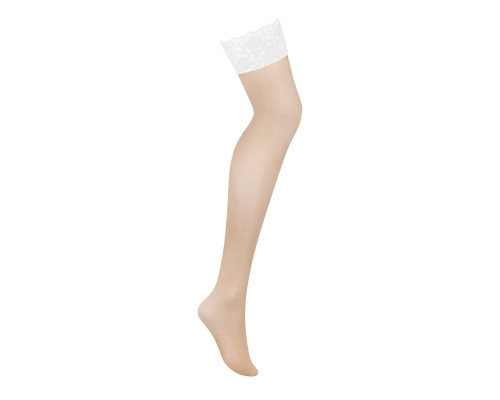 Чулки Obsessive Heavenlly stockings M/L, широкая резинка