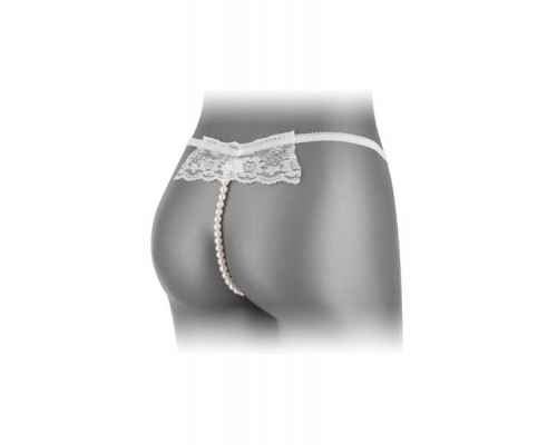 Трусики-стрінги з перловою ниткою Fashion Secret KATIA White