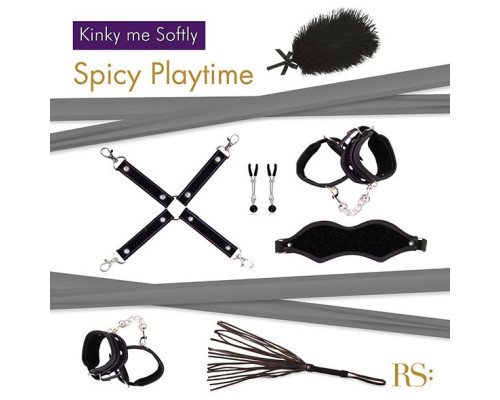 Подарунковий набір для BDSM RIANNE S — Kinky Me Softly Black: 8 предметів для задоволення