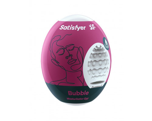 Самозмащувальний мастурбатор-яйце Satisfyer Masturbator Egg Single Bubble, одноразовий, не вимагає з