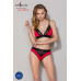 Еластичний топ з мереживом Passion PS001 TOP red-black, size S