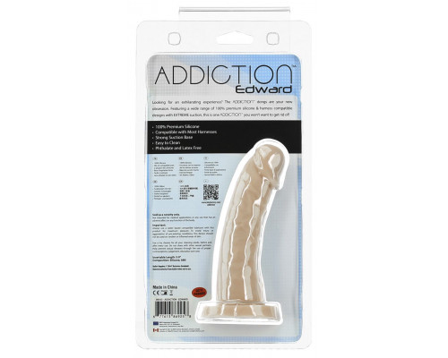 Вигнутий фалоімітатор на присосці ADDICTION - Edward 6″ Curved Dong, віброкуля у подарунок