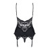 Obsessive 810-COR-1 corset & thong black S/M