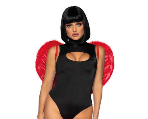 Leg Avenue Marabou feather devil wings Red