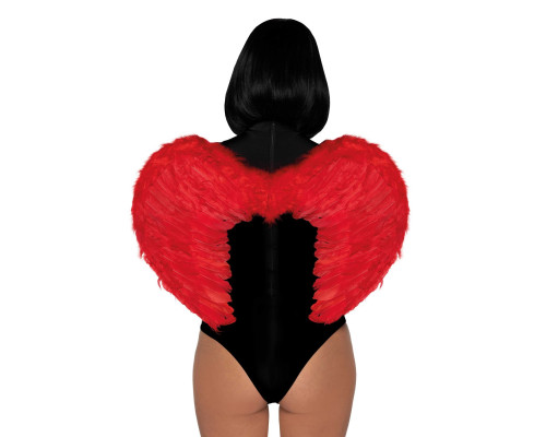 Leg Avenue Marabou feather devil wings Red