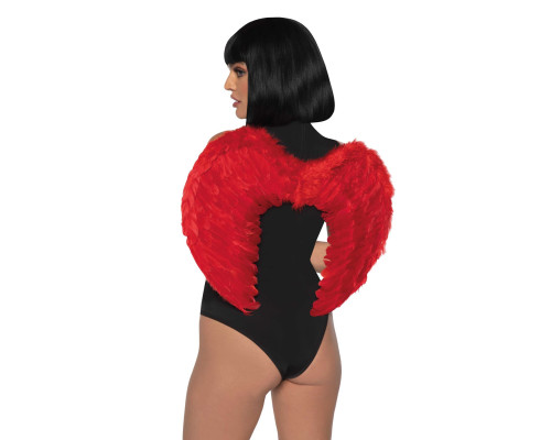Leg Avenue Marabou feather devil wings Red