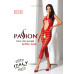 Сетчатый бодистокинг с открытым животом Passion BS081 red
