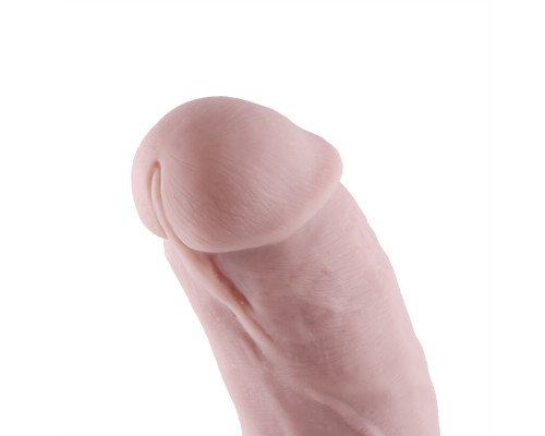 Силіконовий фалоімітатор для секс-машин Hismith 8.3″ Silicone Dildo, вигнутий, система KlicLok