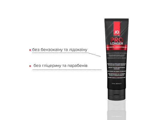 Пролонгатор гель System JO Prolonger Gel (60 мл) з олією перцевої м’яти, гвоздикового перцю та пачулів, для ерекціЇ
