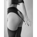 Трусы для страпона с подвязками для чулок Strap-On-Me REBEL HARNESS - M