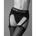 Трусы для страпона с подвязками для чулок Strap-On-Me REBEL HARNESS - M