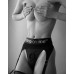 Трусы для страпона с подвязками для чулок Strap-On-Me REBEL HARNESS - M