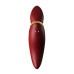 Вібратор 2в1 з язичком Zalo — Hero Wine Red, кристал Swarovski
