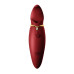 Вібратор 2в1 з язичком Zalo — Hero Wine Red, кристал Swarovski