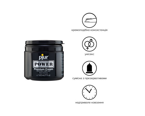 Густая смазка для фистинга и анального секса pjur POWER Premium Cream 500 мл на гибридной основе