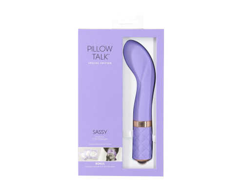 Розкішний вібратор Pillow Talk - Special Edition Sassy Purple з кристалом Сваровські