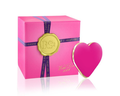 Вібратор-серце Rianne S: Heart Vibe Rose, 10 режимів роботи, медичний силікон, подарункова упаковка