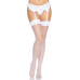 Leg Avenue Nylon Fishnet Thigh Highs OS White