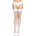 Leg Avenue Nylon Fishnet Thigh Highs OS White