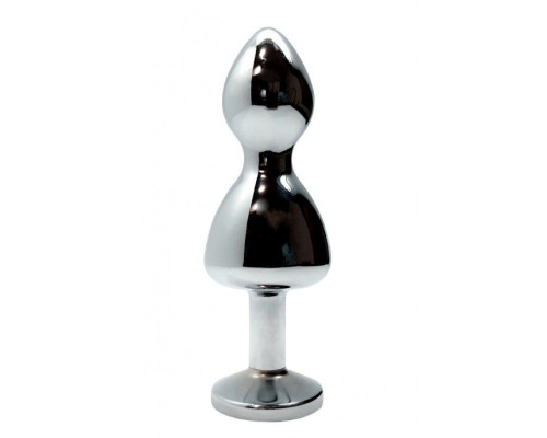 Анальна пробка Wooomy Lollypop Double Ball Metal Plug Blue L