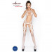 Бодистокинг Passion BS039 white, комбинезон, имитация чулок