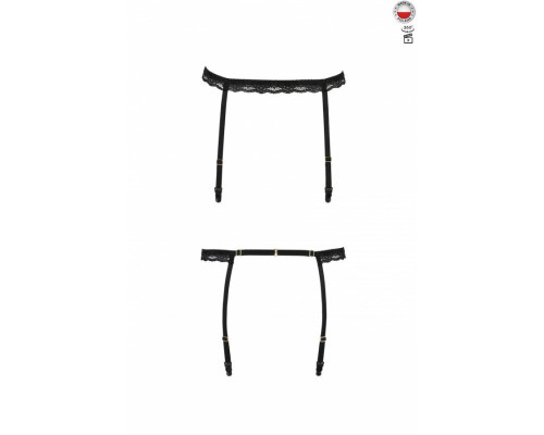 Пояс-стрепи для панчох SHELLY GARTER BELT black L/XL - Passion Exclusive