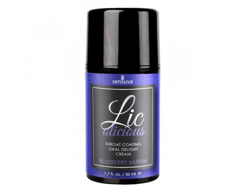 Гель для мінету Sensuva - Lic-o-licious Blueberry Muffin (50 мл), маслянистий, без цукру