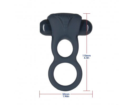 Подвійне ерекційне кільце з вібрацією Lux Active-Triad - Vibrating Dual Cock Ring, пульт ДК