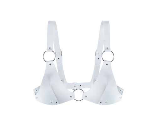 Ліф з натуральної шкіри Feral Feelings - Bikini Top White