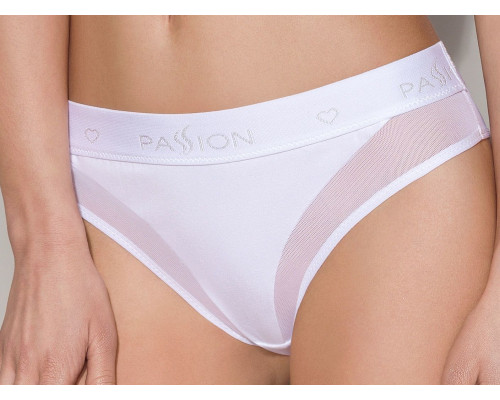 Трусики з прозорою вставкою Passion PS002 PANTIES white, size M