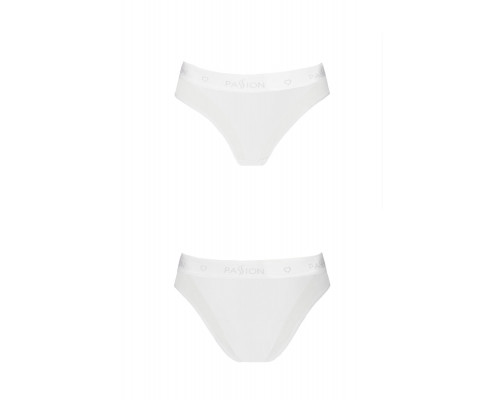 Трусики з прозорою вставкою Passion PS002 PANTIES white, size M