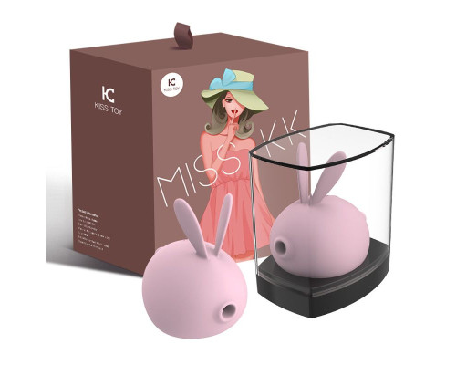 Вакуумний стимулятор з вібрацією KisToy Miss KK Pink